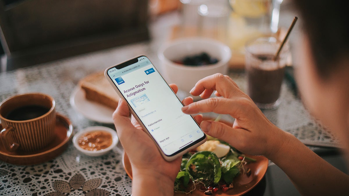 Appen Optikeren min på en mobiltelefon